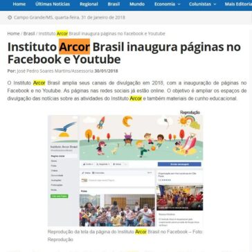 Instituto Arcor Brasil inaugura páginas no Facebook e Youtube – Campo Grande Notícias