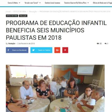 PROGRAMA DE EDUCAÇÃO INFANTIL BENEFICIA SEIS MUNICÍPIOS PAULISTAS EM 2018 – Jornal Joseense News