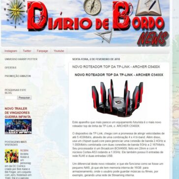 NOVO ROTEADOR TOP DA TP-LINK – ARCHER C5400X – Diário de Bordo News