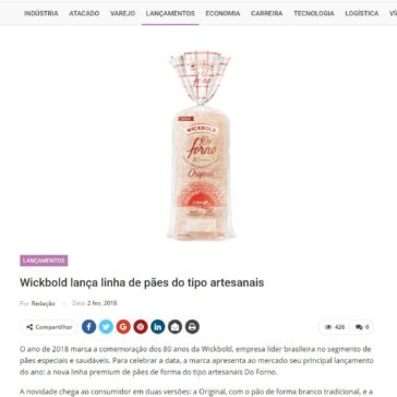 Wickbold lança linha de pães do tipo artesanais – Newtrade