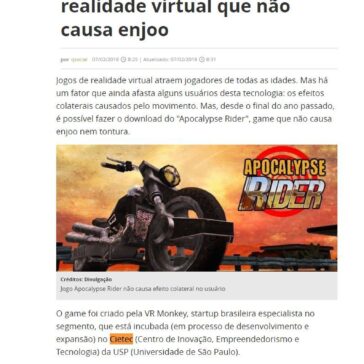Startup cria game de realidade virtual que não causa enjoo | As coisas mais criativas do mundo – Catraca Livre