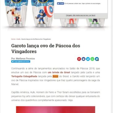 Garoto lança ovo de Páscoa dos Vingadores – Geek Publicitário