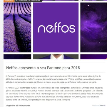 Neffos apresenta o seu Pantone para 2018 – Techenet