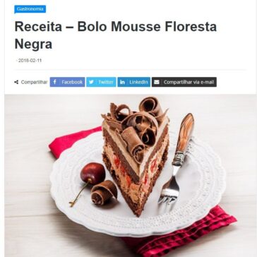 Receita – Bolo Mousse Floresta Negra – Revista News