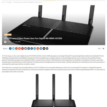 TP-Link lança o novo router sem fios Gigabit MU-MIMO AC2300 – sabedenada.com