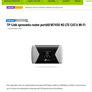 TP-Link apresenta router portátil M7450 4G LTE CAT.6 Wi-Fi – Shopping Spirit News