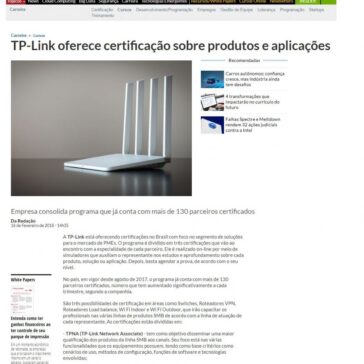 TP-Link oferece certificação sobre produtos e aplicações – ComputerWorld