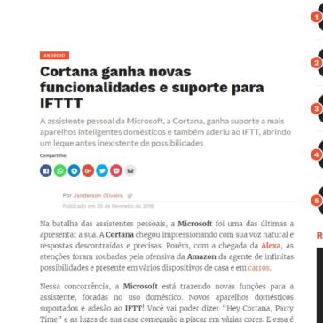 Cortana ganha novas funcionalidades e suporte para IFTTT – Showmetech