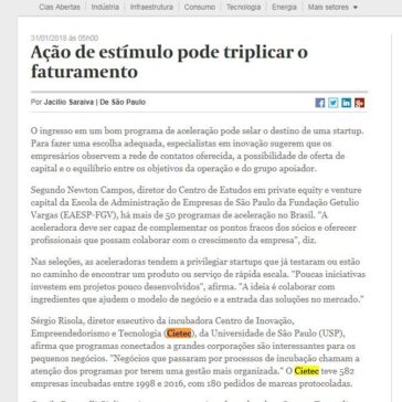 Ação de estímulo pode triplicar o faturamento – Valor Econômico (On-line)