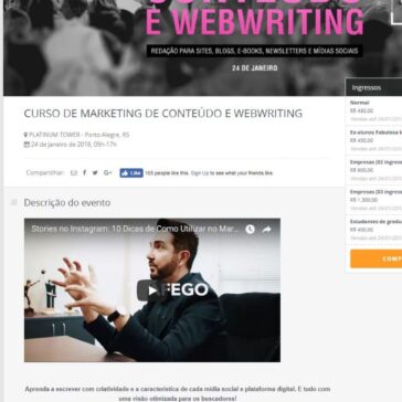Curso de Marketing de Conteúdo e Webwriting – Sympla