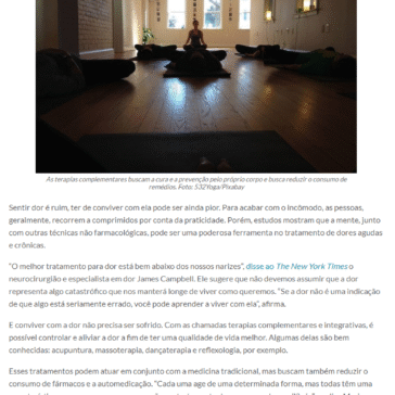 Terapias complementares podem ser mais benéficas do que remédios