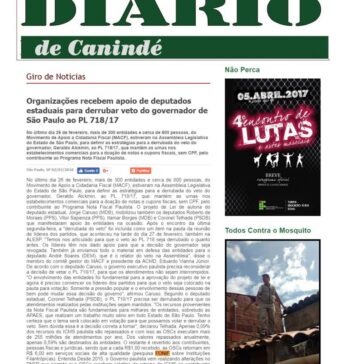 Organizações recebem apoio de deputados estaduais para derrubar veto do governador de São Paulo ao PL 718/17 – Diário de Canindé