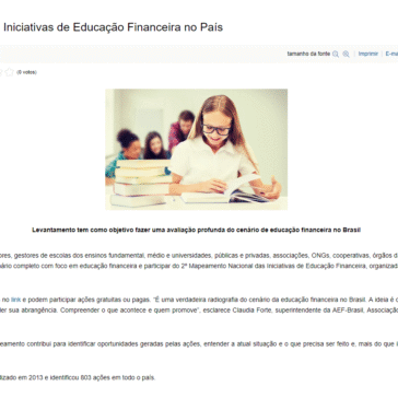 Mapeamento das Iniciativas de Educação Financeira no País – Centro do Professorado Paulista