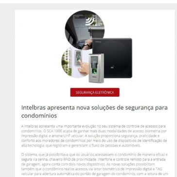 Intelbras apresenta nova soluções de segurança para condomínios – Revista de Segurança Eletrônica