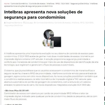 Intelbras apresenta nova soluções de segurança para condomínios – Diogenes Bandeira
