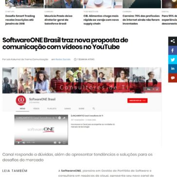 SoftwareONE Brasil traz nova proposta de comunicação com vídeos no YouTube