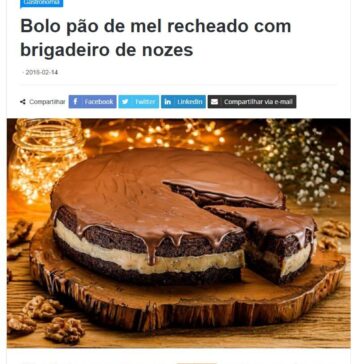 Bolo pão de mel recheado com brigadeiro de nozes – Revista News