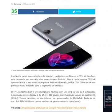 TP-Link Neffos C5A, o novo smartphone Android para Portugal – 4G News