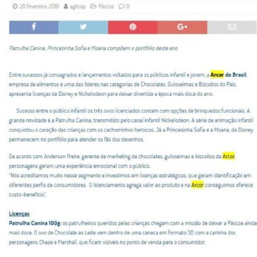 Arcor apresenta personagens famosos em seu portfólio de Páscoa com ovos para toda a família – Agito SP