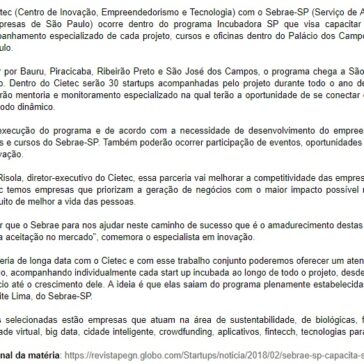 Sebrae-SP capacita startups da capital – Pequenas Empresas Grandes Negócios