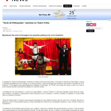 “Tarde de Palhaçadas” reestreia no Teatro Folha – Viagem News