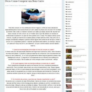 Dicas Como Comprar um Bom Carro – Dica Top!