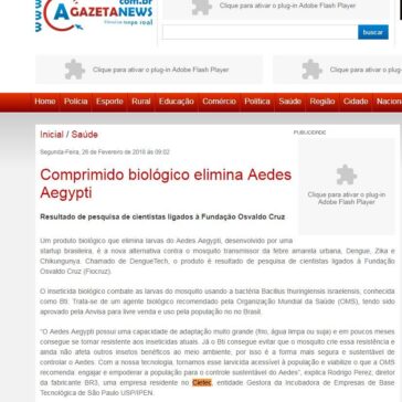 Comprimido biológico elimina Aedes Aegypti – A Gazeta News