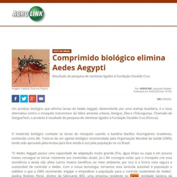 Comprimido biológico elimina Aedes Aegypti – Agrolink