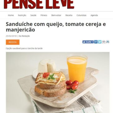 Sanduíche com queijo, tomate cereja e manjericão – Revista Pense Leve