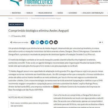 Comprimido biológico elimina Aedes Aegypti – Panorama Farmacêutico