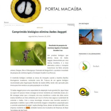 Comprimido biológico elimina Aedes Aegypti – Portal Macauba