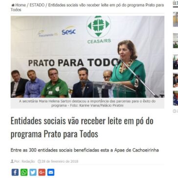 Entidades sociais vão receber leite em pó do programa Prato para Todos – O Reporter