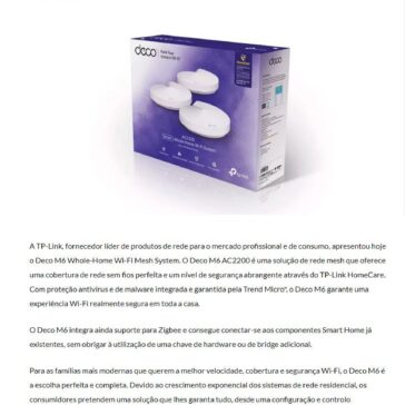 TP-Link lança Deco M6 AC2200 – Shopping Spirit News