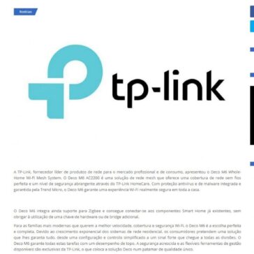 TP-Link lança Deco M6 AC2200 – WINTECH