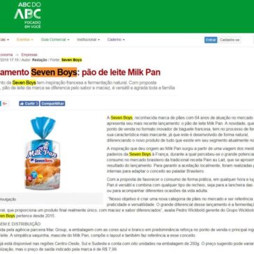 Lançamento Seven Boys: pão de leite Milk Pan – ABC do ABC