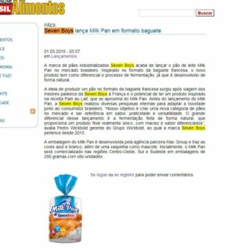 Seven Boys lança Milk Pan em formato baguete – Brasil Alimentos
