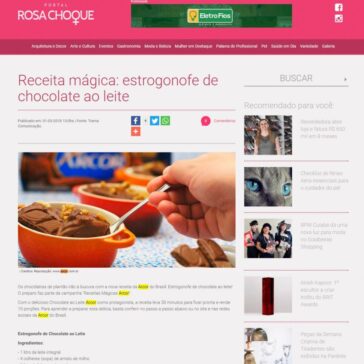 Receita mágica: estrogonofe de chocolate ao leite – Portal Rosa Choque