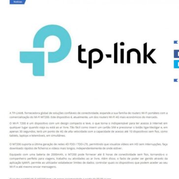 TP-Link anuncia novo router “portátil” M7200 – WINTECH