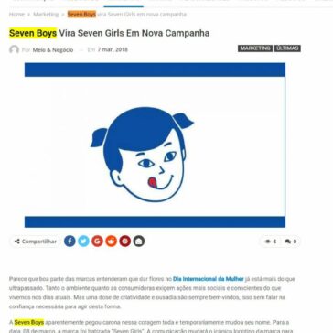 Seven Boys vira Seven Girls em nova campanha – Meio & Negócio