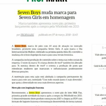 Seven Boys muda marca para Seven Girls em homenagem – Propmark