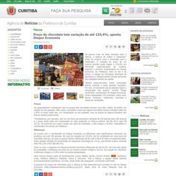 Preço do chocolate tem variação de até 133,4%, aponta Disque Economia – Prefeitura de Curitiba