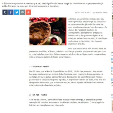 Novidades de Páscoa – Diario do Sudoeste
