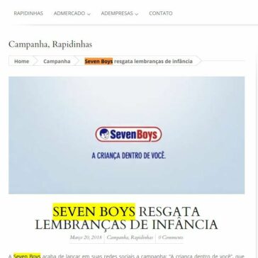 Seven Boys resgata lembranças de infância – Ad Online