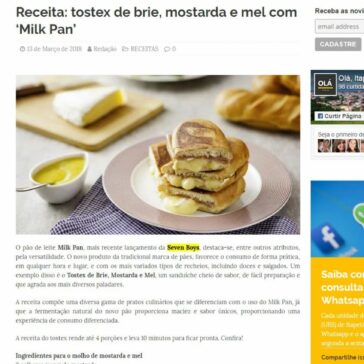 Receita: tostex de brie, mostarda e mel com Milk Pan – Olá Itapetininga