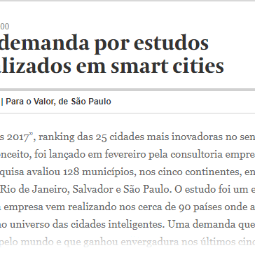 Cresce demanda por estudos especializados em smart cities – Valor Econômico Online