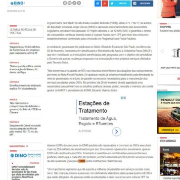 MACF se mobiliza para derrubar veto do governador de São Paulo que afeta as entidades pelo programa Nota Fiscal Paulista