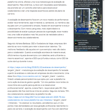 EMPRESAS ADEREM A UMA NOVA METODOLOGIA DE AVALIAÇÃO DE DESEMPENHO COMO ALTERNATIVA AOS PLANOS DE CARREIRA – O Estado de S. Paulo