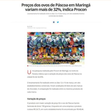 Preços dos ovos de Páscoa em Maringá variam mais de 32%, indica Procon – G1 Paraná