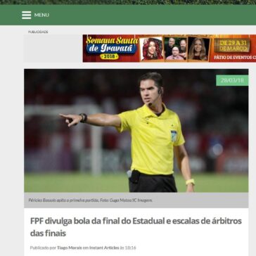 FPF divulga bola da final do Estadual e escalas de árbitros das finais – Blog Social 1