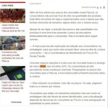 Ovos de Páscoa estão até 30% menores, muitos com o mesmo preço – Extra
